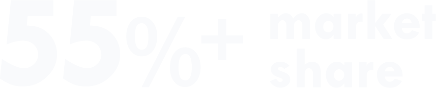 55%+ Market Share